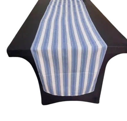 Table Runner - Blue and White Stripe 