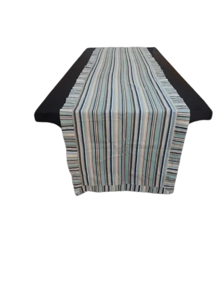 Table Runner - Blue and Brown Stripe 