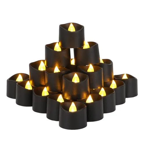 LED - Black Tealight Candle