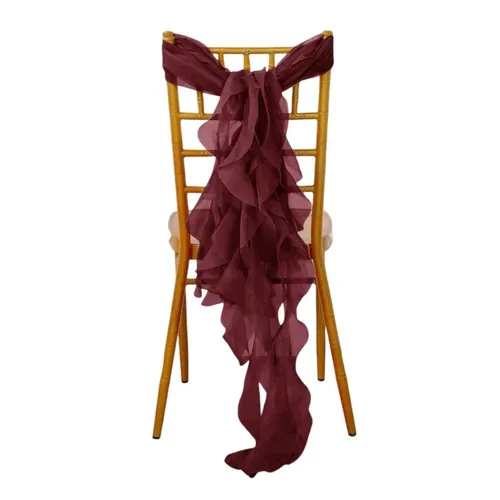 Chair Sash - Burgundy Curly Willow