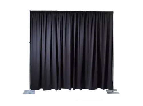 10ft Tall Black Pipe & Drape Wall