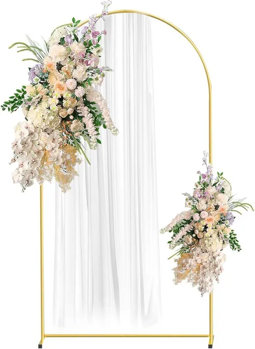 7ft Gold Metal Arch Backdrop