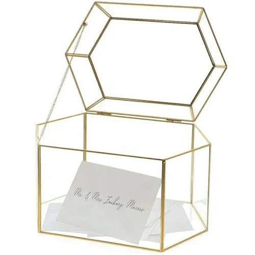 Card Box - Luxe Gold Frame Glass