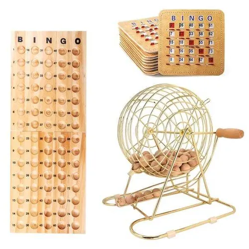 Bingo Set (Wooden Slide Board)