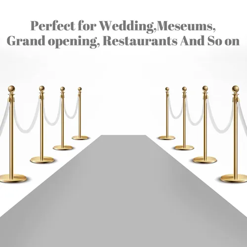 White Stanchion Post White Carpet Setup