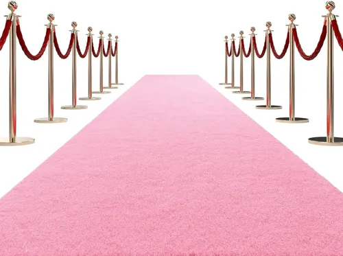 Pink Stanchion Post Pink Carpet Setup