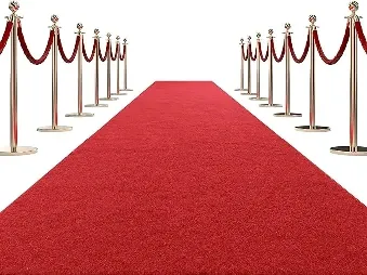 Red Stanchion Post and Red Carpet Setup