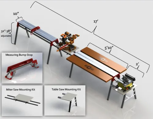 Professional Miter Saw Stand by cut hub