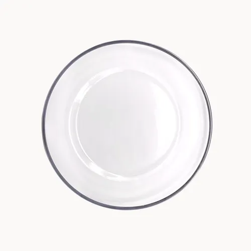 Black Rimmed Charger Plate 