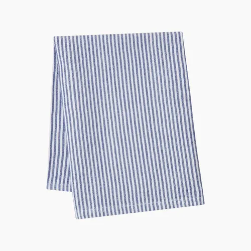 Cotton - Pinstripe Blue Indian