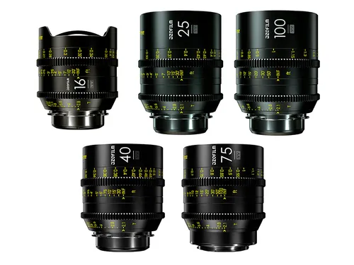 Комплект объективов DZOFilm VESPID 16, 25, 40, 75, 100 Full-Frame (PL Mount)