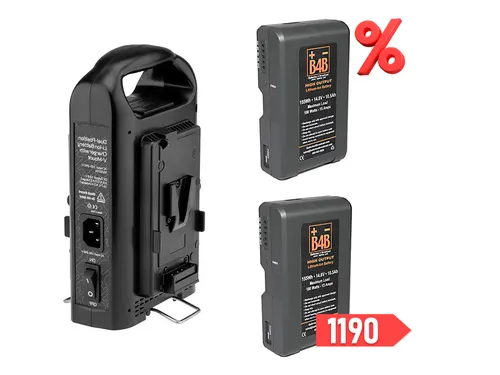 Комплект B4B две батареи 155 Wh V‑Mount и двухканальное зарядное устройство