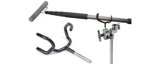 Audio boom microfoon interview setup