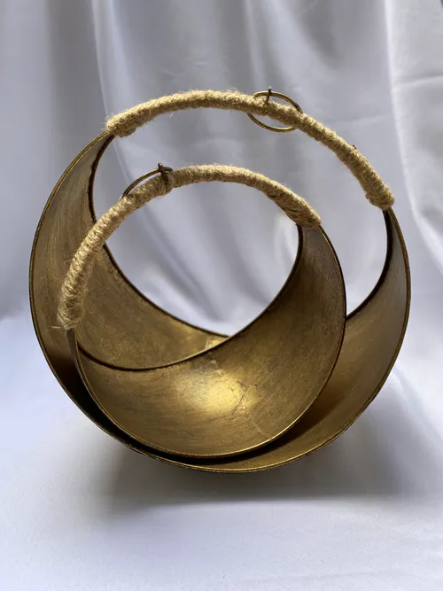 Brass Hanging Hoops (set of 8 hoops)  12