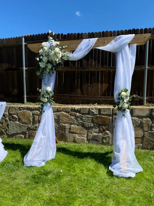 Arch Drapery - Sheer Organza (white)