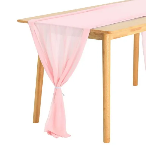 Chiffon Table Runner (6') - Blush Pink
