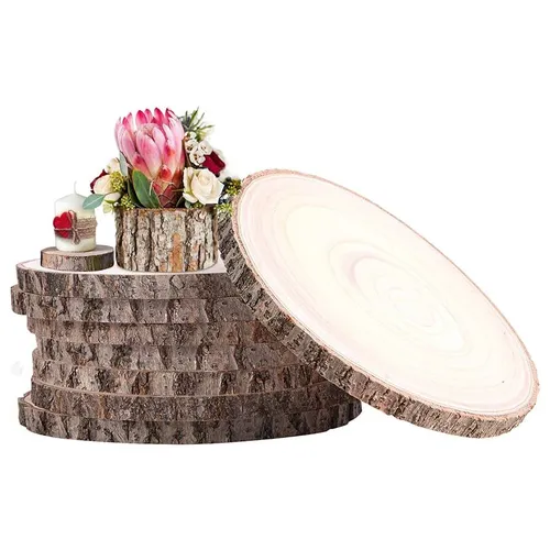 Natural Wood Slab - 10' Round