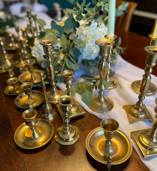 Brass Candlestick Collection (28pc) 