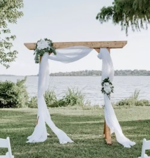 Arch Drapery & Silk Floral Set