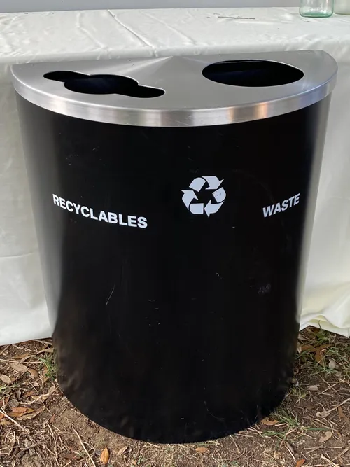 Trash Bins - Waste/Recyclable Half Rounds (set of 2) wb 