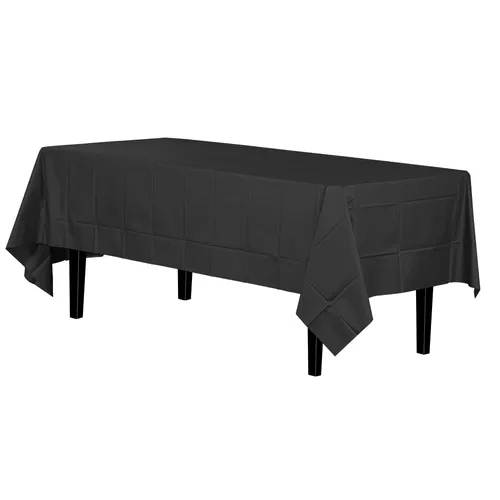Black plastic rectangular tablecloth 