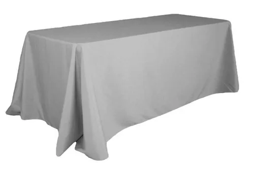 Grey rectangular table cloths 