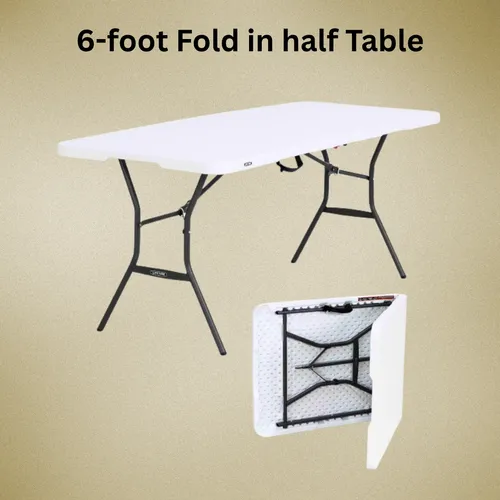 6-Foot Fold-In-Half Banquet Table