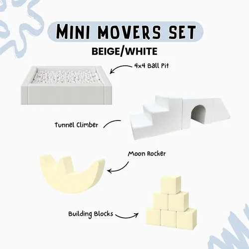 Mini Movers Set - Beige/White