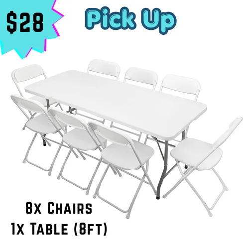 8ft Table & Chair Bundle
