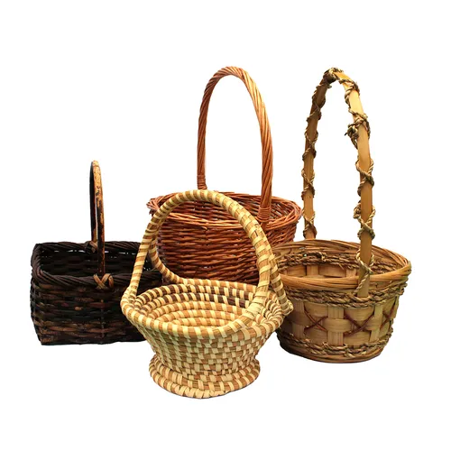 Assorted Wicker Baskets with Handles