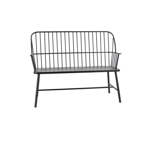 Black Iron Bench