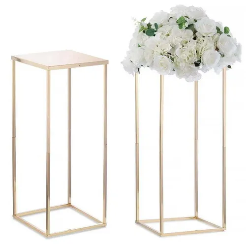 Gold Column Vase Centerpiece