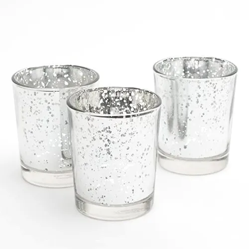 Votive Candleholder / Silver Mercury