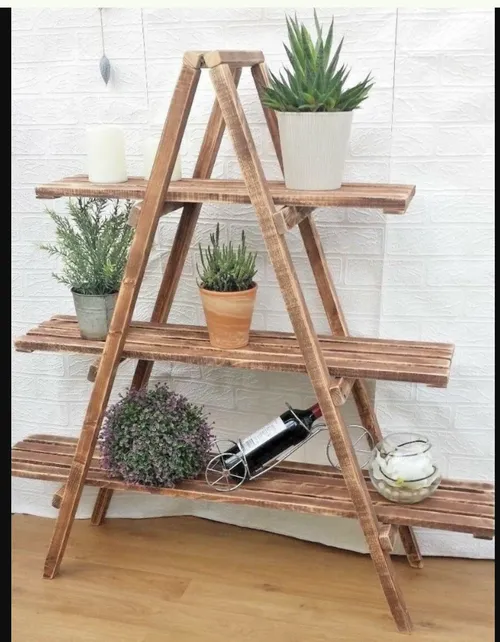 Wooden Ladder Shelf