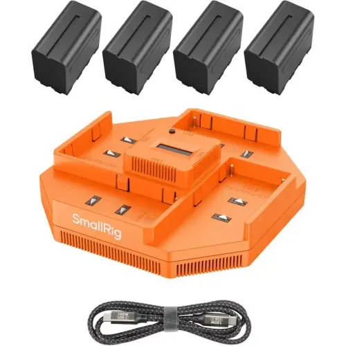 ładowarka 4-kanałowa NP-F SmallRig + 4 akumulatory NP-F970