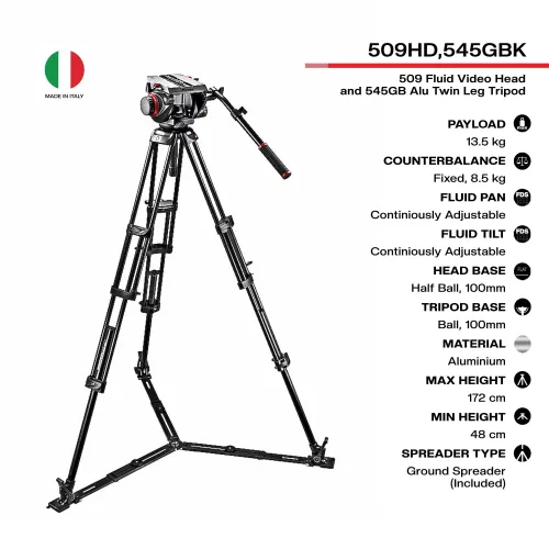 statyw Manfrotto 509HD PRO 545GBK