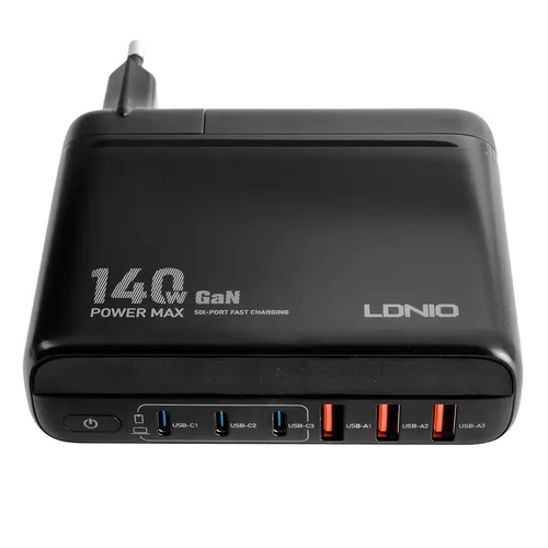ładowarka sieciowa LDNIO 140W (x6 USB)