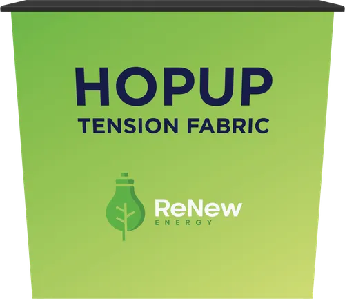 Portable Fold Up- Counter with fabric stretch graphics