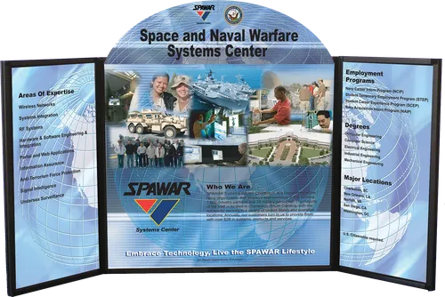 Folding Panel Exhibit Display Countertop- No Lights