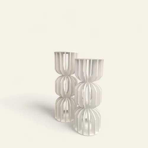 Sierlijke open zuil per stuk (wit)