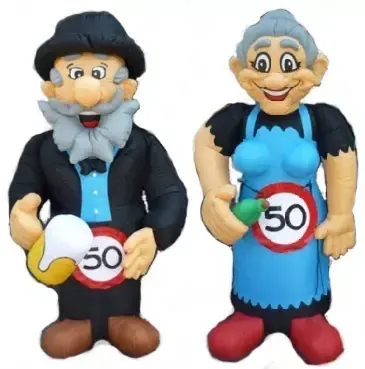 Abraham en Sarah Cartoon Opblaasbare pop