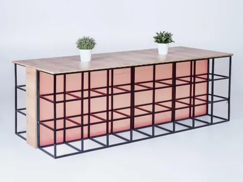 Loft Világító Catering Pult - Szett - Fehér Tető