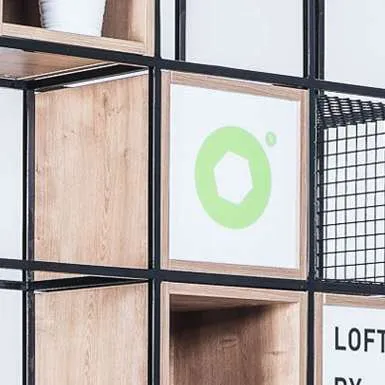 Loft Rácshoz Világító Doboz - Tölgy