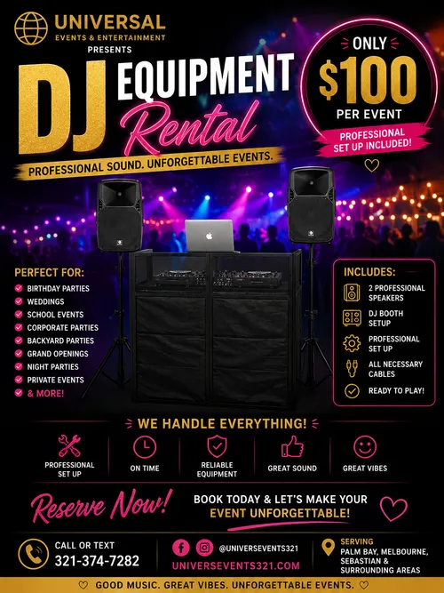 DJ Equipment Set Up