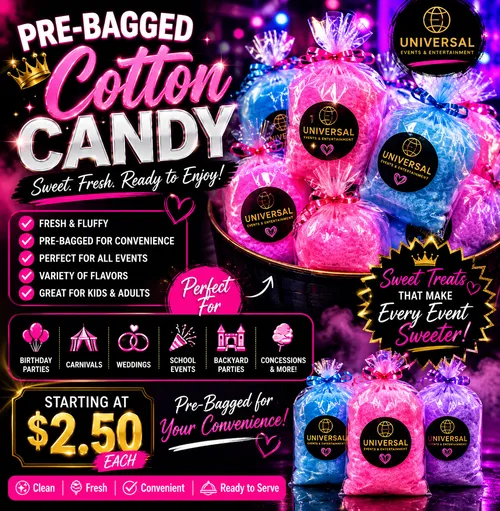 Pre-Bagged Cotton Candy