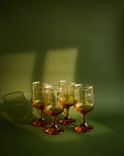 Amber Wine Glass
