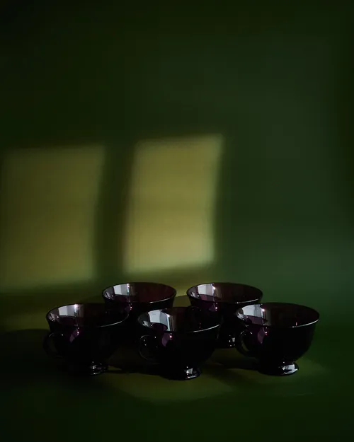 Purple Crystal Tea Cup