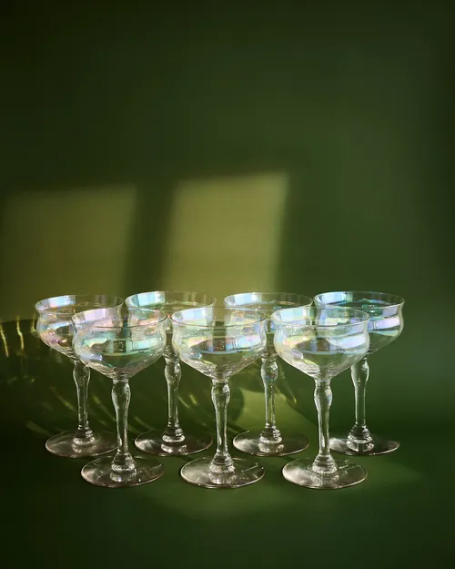 Iridescent Coupe Glass