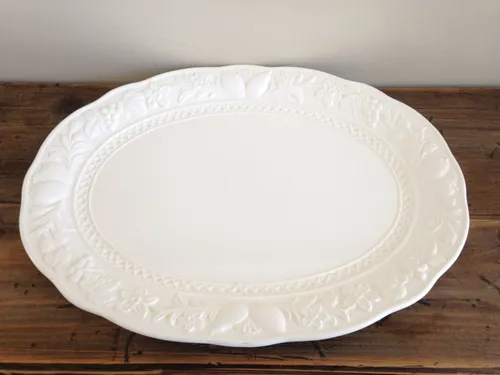 Embossed Oval Serving plate