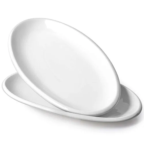 White Oval Serving Plate 
